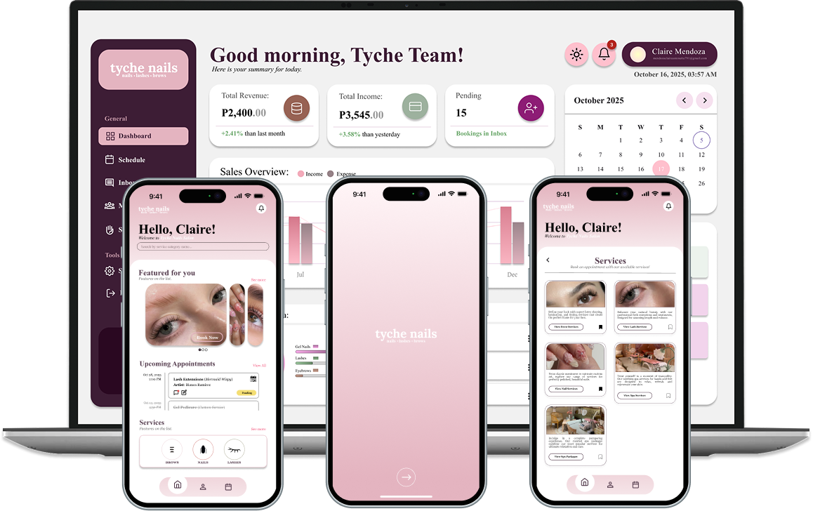 Tyche Nails Responsive Mockups